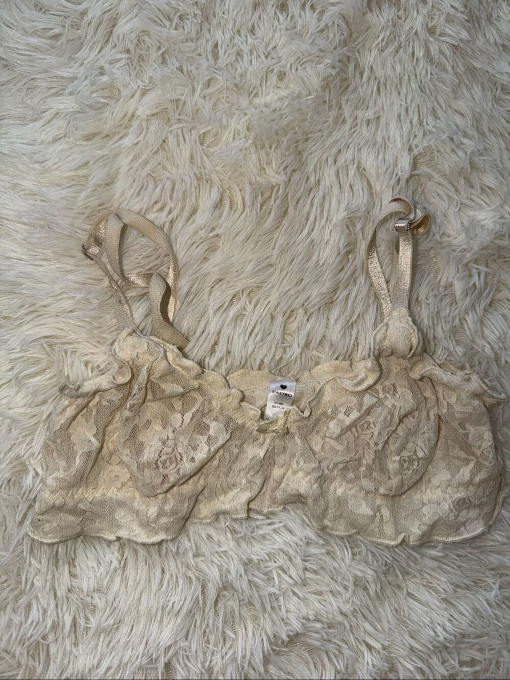 Cream lace bra size S Castro